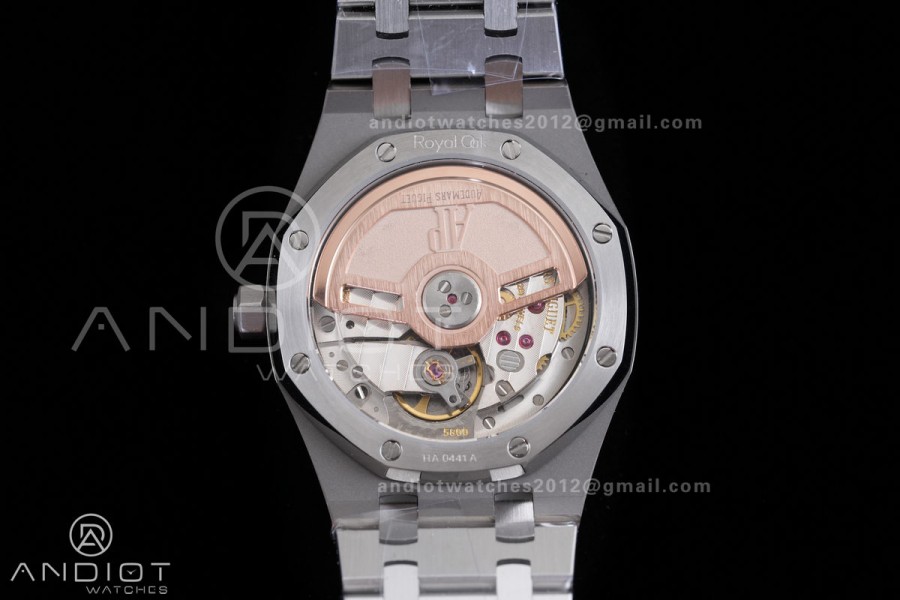 Royal Oak 34mm 77350 SS 8F Best Edition Blue Dial Diamond Bezel on SS Bracelet A5800