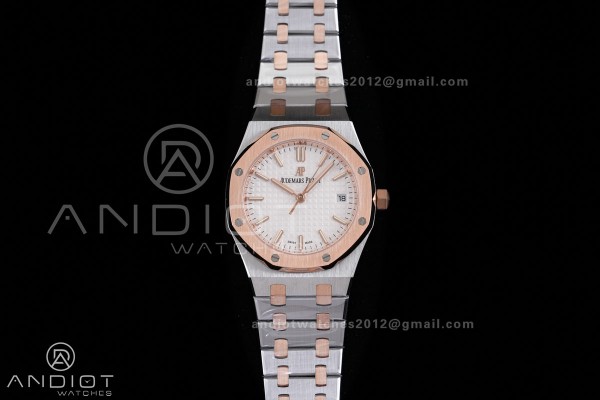 Royal Oak 34mm 77350 SS/RG 8F Best Edition White D...