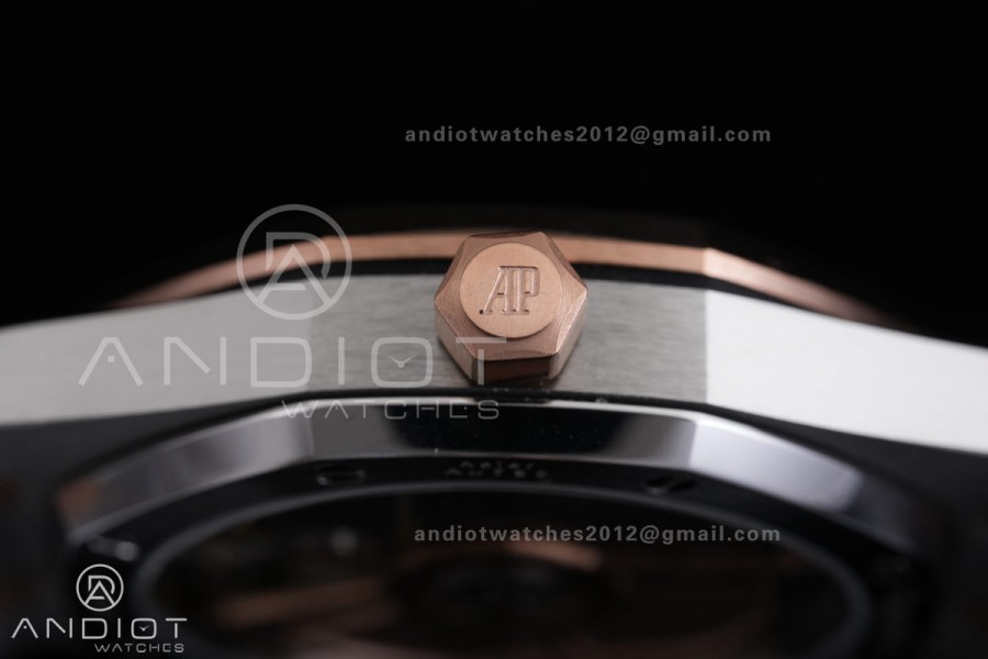 Royal Oak 34mm 77350 SS/RG 8F Best Edition White Dial on SS/RG Bracelet A5800