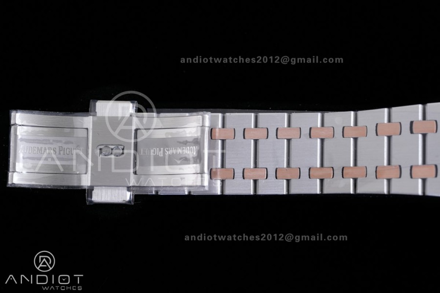 Royal Oak 34mm 77350 SS/RG 8F Best Edition White Dial on SS/RG Bracelet A5800