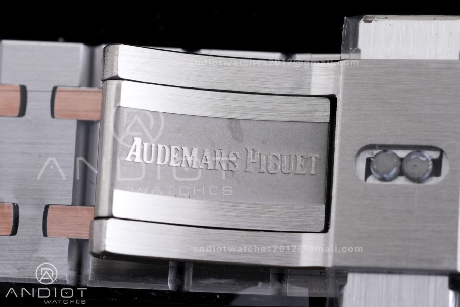 Royal Oak 34mm 77350 SS/RG 8F Best Edition White Dial on SS/RG Bracelet A5800