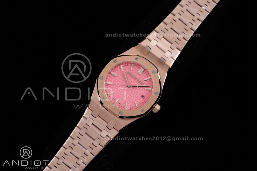 Royal Oak 34mm 77450 RG 8F Best Edition Red Dial on RG Bracelet A5800