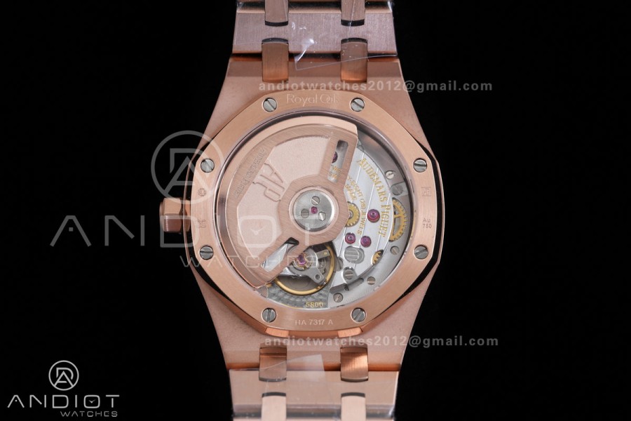Royal Oak 34mm 77450 RG 8F Best Edition Red Dial on RG Bracelet A5800