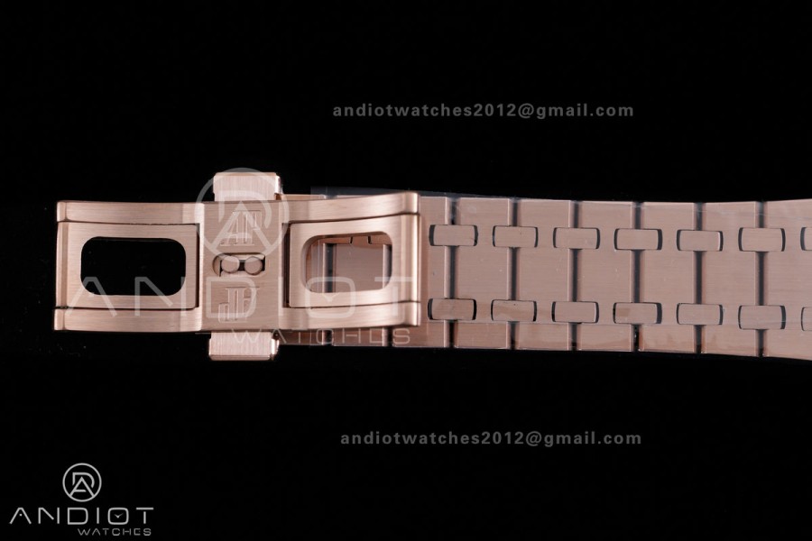 Royal Oak 34mm 77450 RG Diamonds Bezel 8F Best Edition Blue Dial Diamond Bezel on RG Bracelet A5800