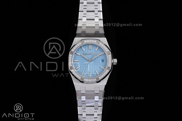 Royal Oak 34mm 77450 SS 8F Best Edition Ice Blue D...