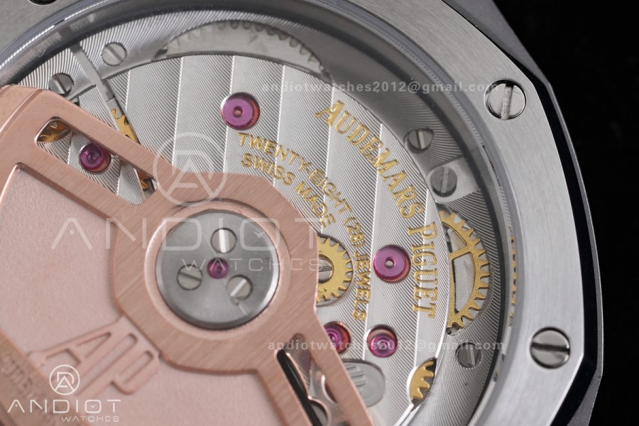 Royal Oak 34mm 77450 SS 8F Best Edition White Dial Diamond Bezel on SS Bracelet A5800