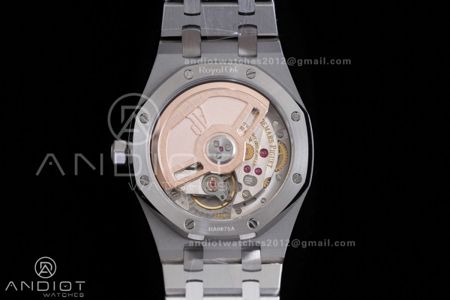 Royal Oak 34mm 77450 SS 8F Best Edition White Dial Diamond Bezel on SS Bracelet A5800