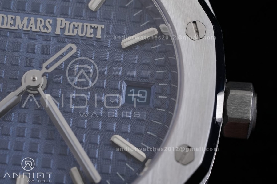 Royal Oak 34mm 77450 SS 8F Best Edition Blue Dial on SS Bracelet A5800