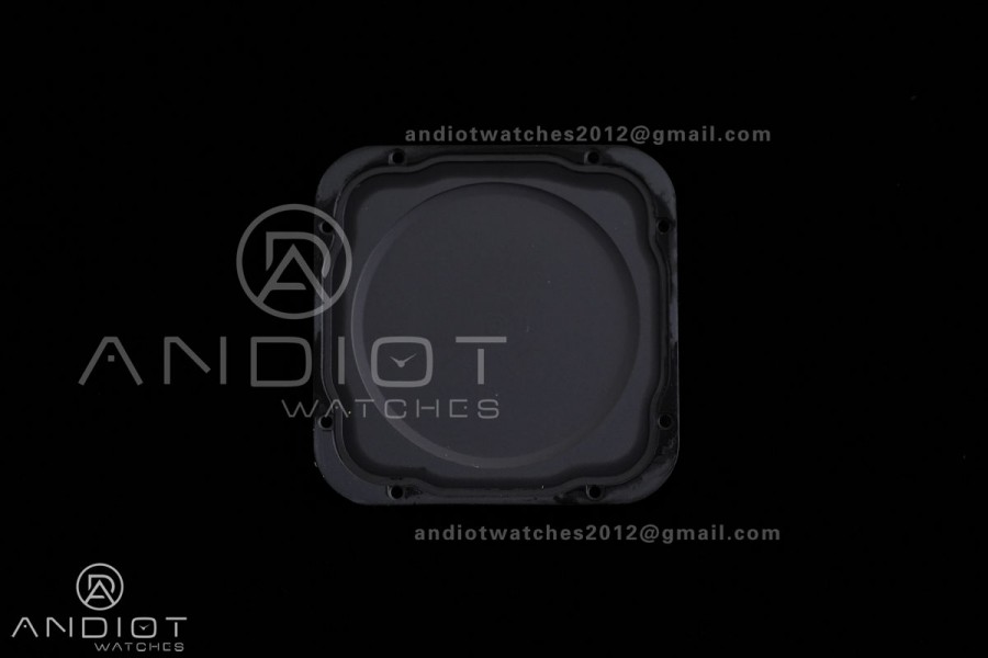 Santos de Cartier 40mm PVD AF 1:1 Best Edition Black Dial on Rubber Strap MIYOTA 9015