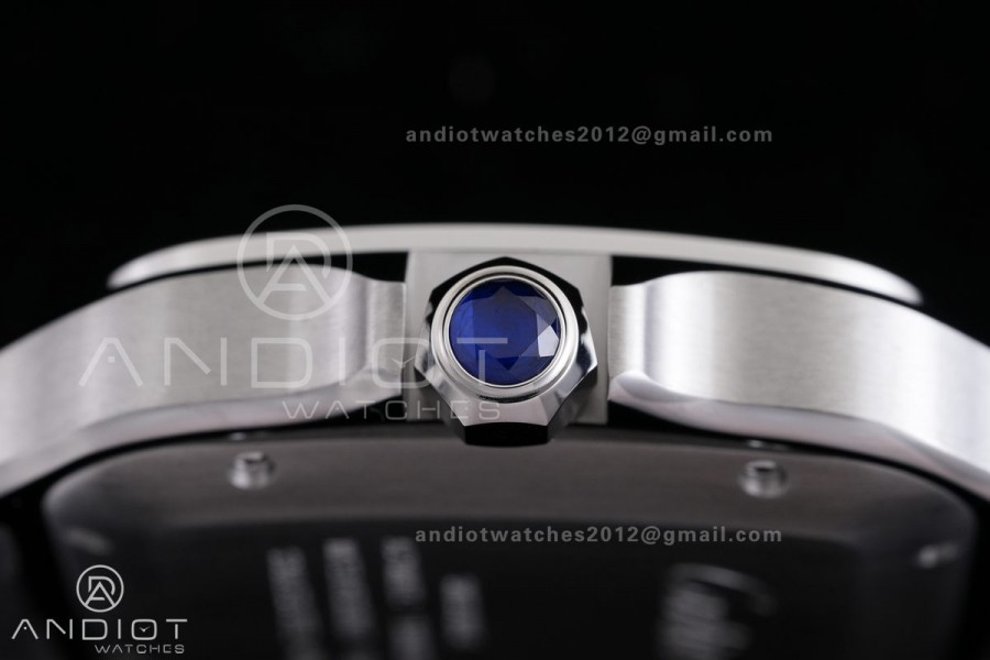 Santos de Cartier 40mm SS 2018 BVF 1:1 Best Edition White Dial on SS SmartLinks Bracelet 9015 