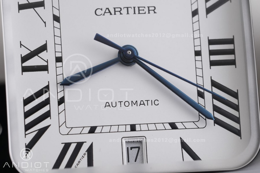 Santos de Cartier 40mm SS 2018 BVF 1:1 Best Edition White Dial on SS SmartLinks Bracelet 9015 