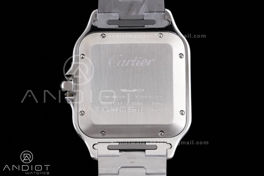 Santos de Cartier 40mm SS 2018 BVF 1:1 Best Edition White Dial on SS SmartLinks Bracelet 9015 