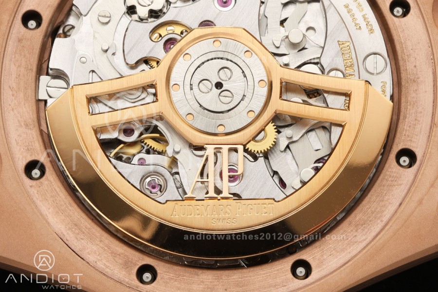 Royal Oak Chrono 26240 RG DDF 1:1 Best Edition Green Dial on Green Leather Strap DD4401 Super Clone (SW Dial)