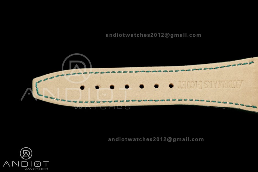 Royal Oak Chrono 26240 RG DDF 1:1 Best Edition Green Dial on Green Leather Strap DD4401 Super Clone (SW Dial)