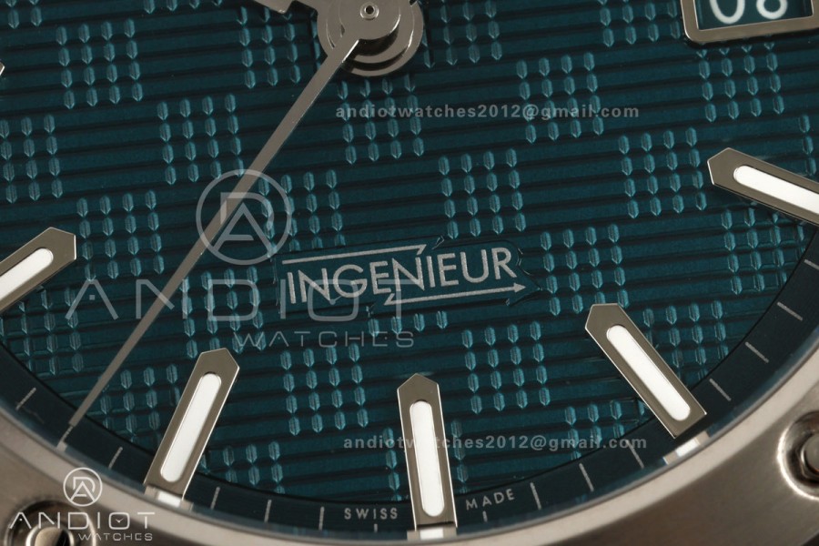 Ingenieur Automatic 40 SS MZF 1:1 Best Edition Turquoise Dial on SS Bracelet A2892