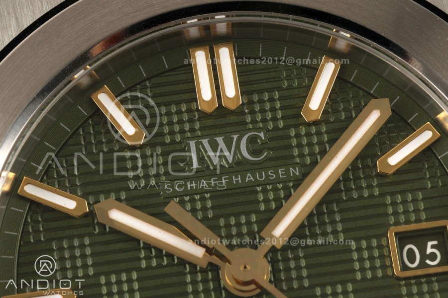 Ingenieur Automatic 40 SS MZF 1:1 Best Edition Green/YG Dial on SS Bracelet A2892