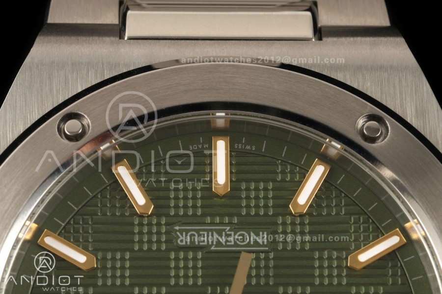 Ingenieur Automatic 40 SS MZF 1:1 Best Edition Green/YG Dial on SS Bracelet A2892