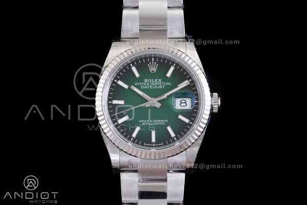 DateJust 36 SS 126234 904L V2 VSF 1:1 Best Edition Green Ombre Dial Stick Marker On Oyster Bracelet DD3235