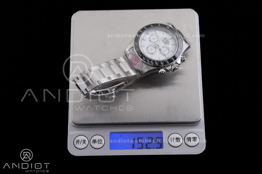 2026 Daytona 126502 CBD 1:1 Best Edition 904L Steel White Dial on SS Braclet 4131 (Free Sprung)