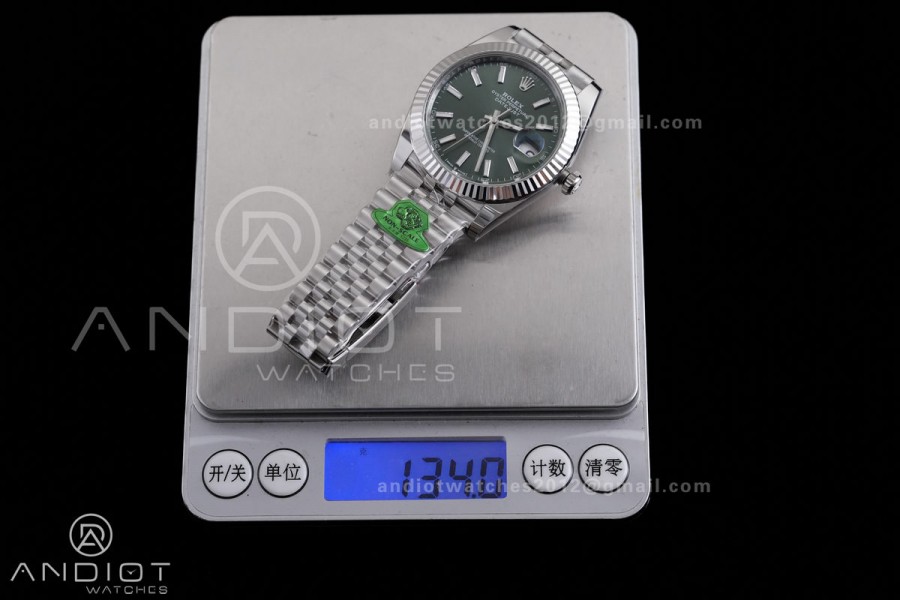 DateJust 41 126334 GOLD Maker 1:1 Best Edition Green Stick Dial on Jubilee Bracelet JH3235 (Free Sprung)