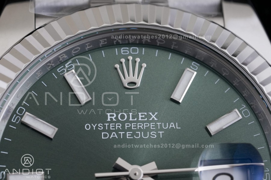 DateJust 41 126334 GOLD Maker 1:1 Best Edition Green Stick Dial on Jubilee Bracelet JH3235 (Free Sprung)