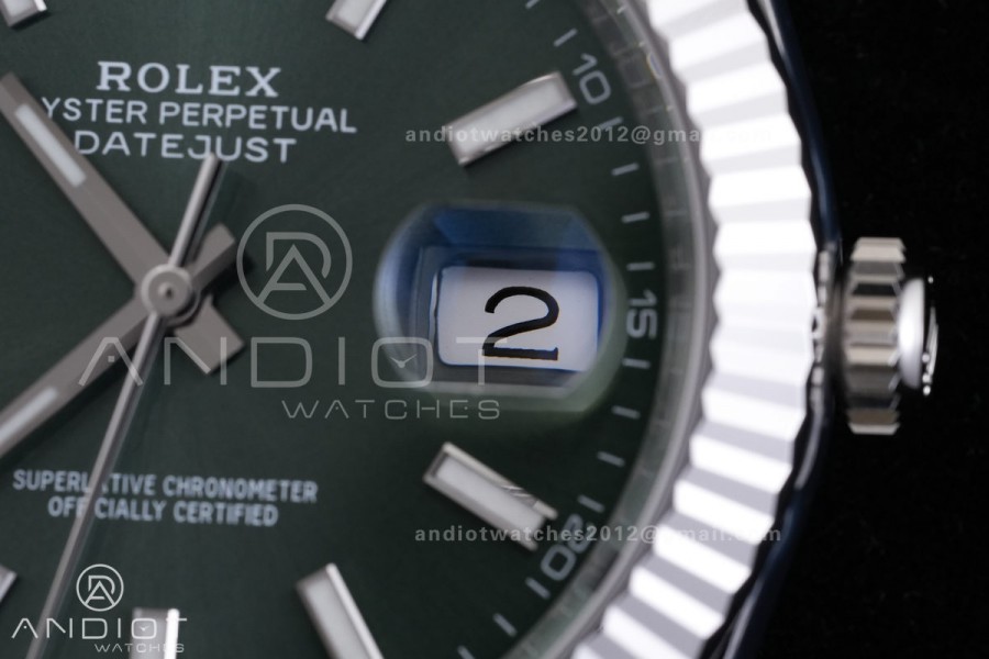 DateJust 41 126334 GOLD Maker 1:1 Best Edition Green Stick Dial on Jubilee Bracelet JH3235 (Free Sprung)