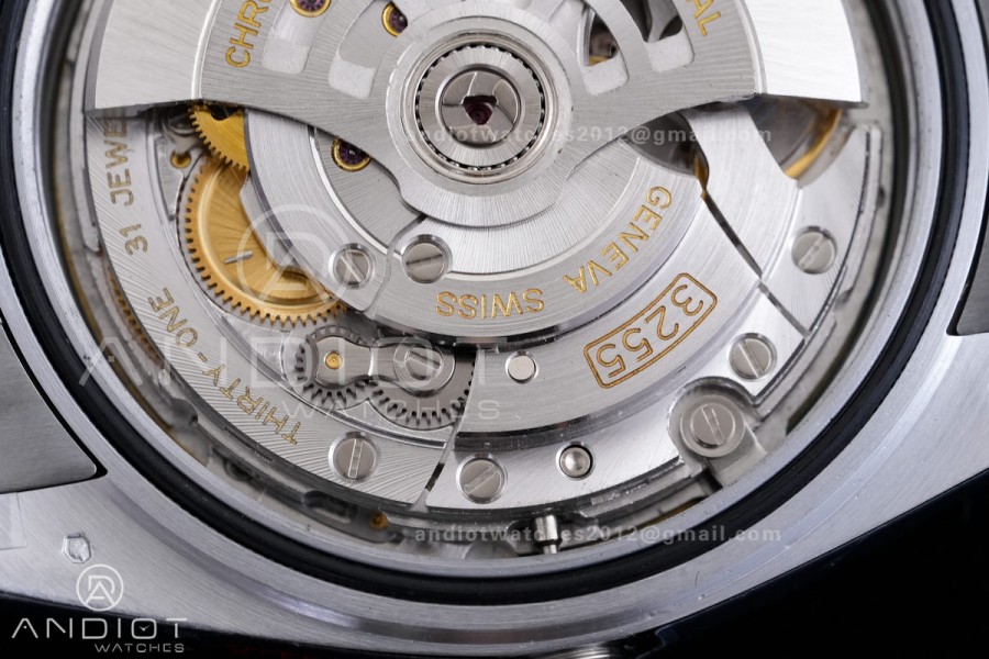 DayDate 40 SS QF 1:1 Best Edition Blue Textured Roman Dial Diamonds Bezel on President Bracelet VR3255 V8s (Gain Weight)