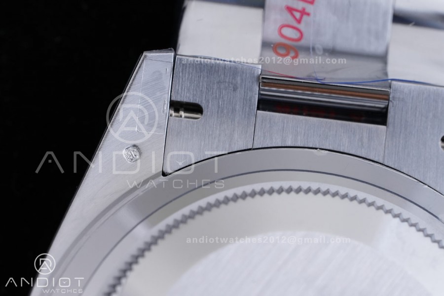 DayDate 40 SS QF 1:1 Best Edition Blue Textured Roman Dial Diamonds Bezel on President Bracelet VR3255 V8s (Gain Weight)
