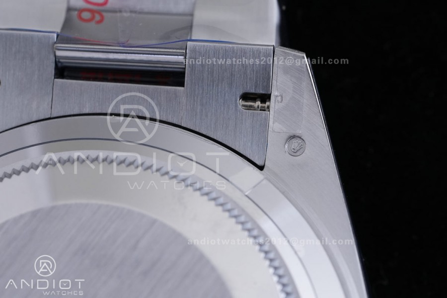 DayDate 40 SS QF 1:1 Best Edition Blue Textured Roman Dial Diamonds Bezel on President Bracelet VR3255 V8s (Gain Weight)