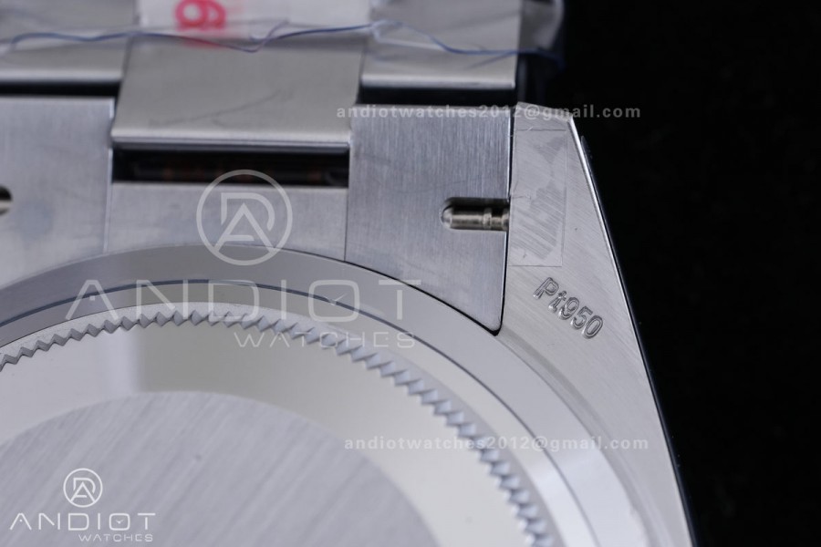DayDate 40 SS QF 1:1 Best Edition Blue Textured Roman Dial Diamonds Bezel on President Bracelet VR3255 V8s (Gain Weight)