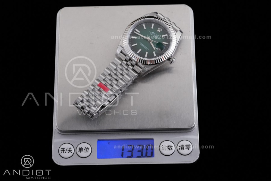 DateJust 41 126334 904L SS V2 VSF 1:1 Best Edition Green Ombre Dial Stick Marker On Jubilee Bracelet DD3235