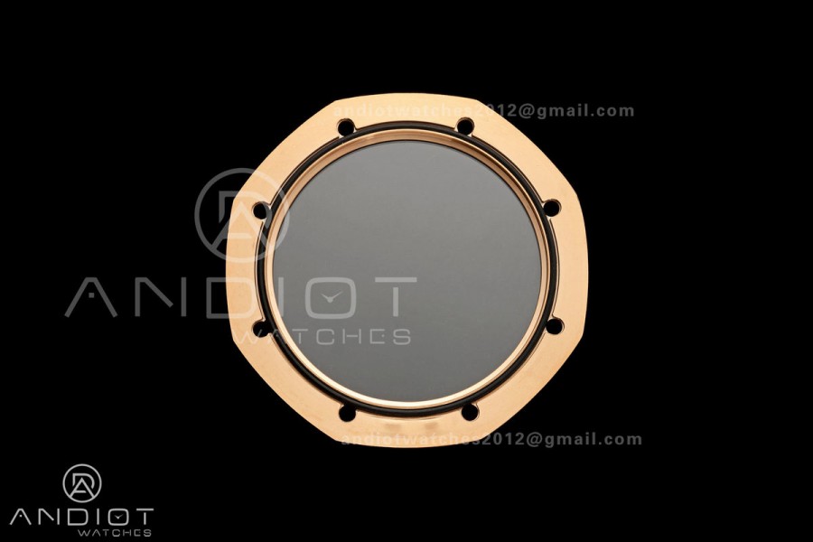 Royal Oak 41mm 15500 RG ZF 1:1 Best Edition Black Textured Dial on SS Bracelet Super Clone SH4302