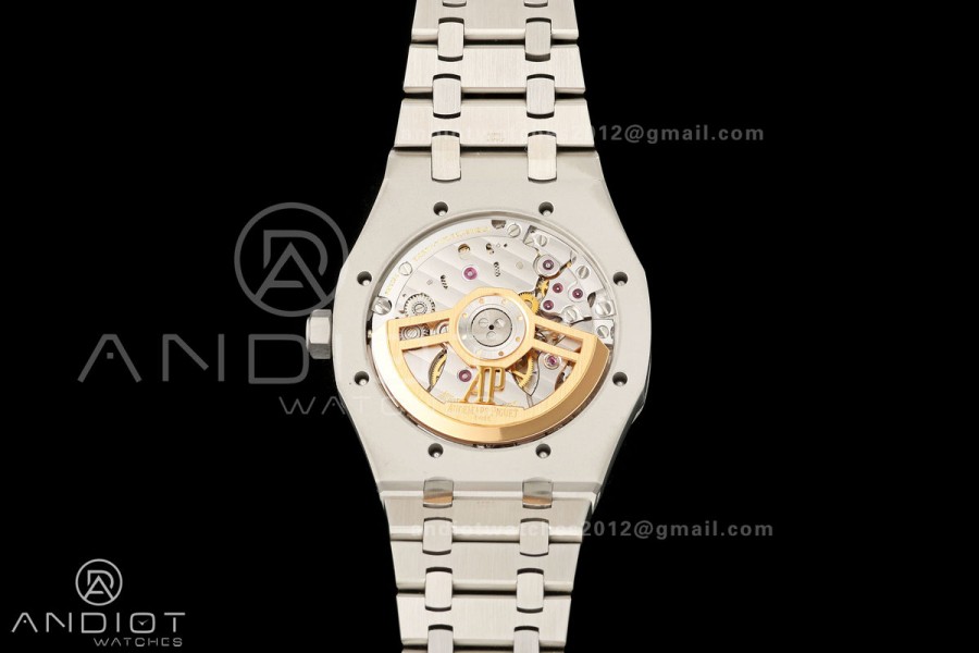 Royal Oak 41mm 15500 SS ZF Free Sprung V2 1:1 Best Edition Silver Textured Dial On SS Bracelet Super Clone A4302 