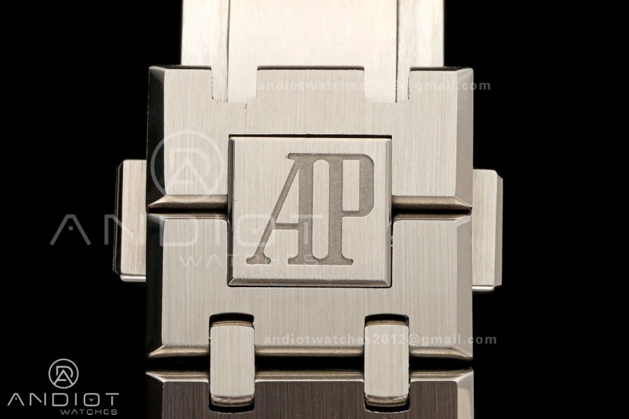 Royal Oak 41mm 15500 SS ZF Free Sprung V2 1:1 Best Edition Blue Textured Dial On SS Bracelet Super Clone A4302 