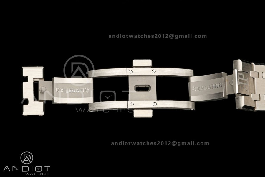 Royal Oak 41mm 15500 SS ZF Free Sprung V2 1:1 Best Edition Blue Textured Dial On SS Bracelet Super Clone A4302 