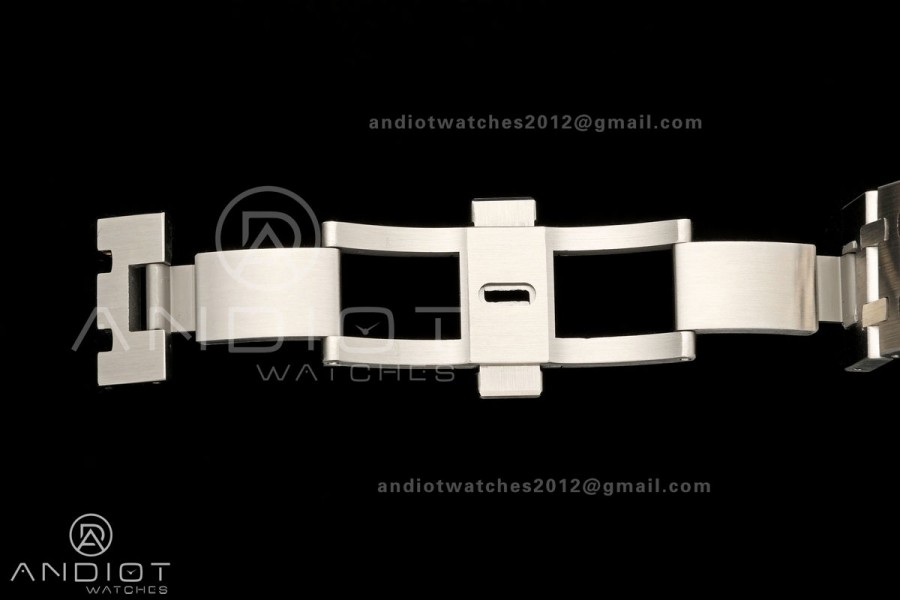 Royal Oak 41mm 15500 SS ZF Free Sprung V2 1:1 Best Edition Black Textured Dial On SS Bracelet Super Clone A4302 