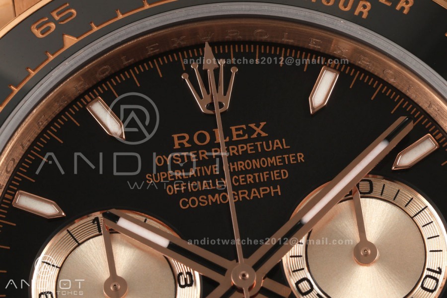 Daytona 126515 Gain Weight RG ZF 1:1 Best Edition Black Dial RG Subdial On Oysterflex Strap SH4131
