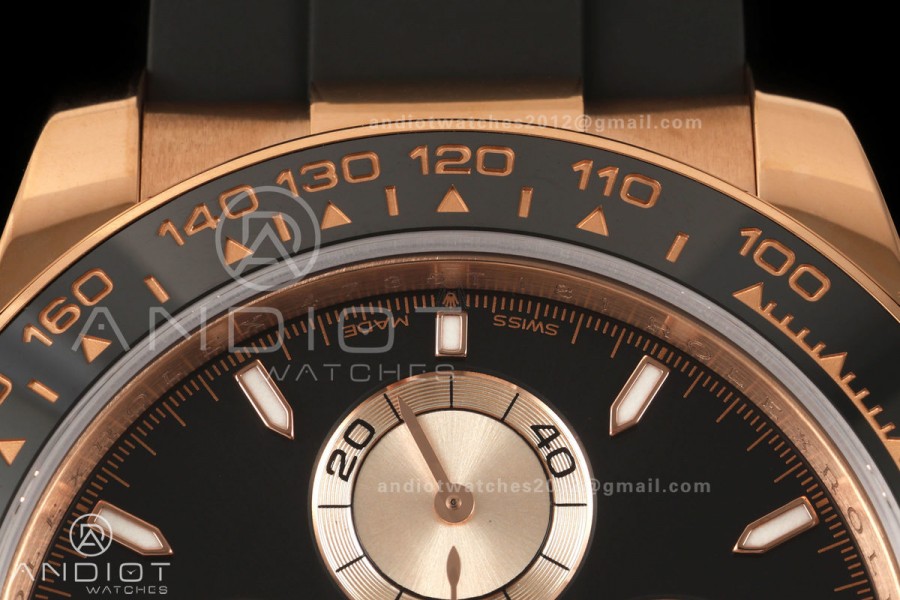 Daytona 126515 Gain Weight RG ZF 1:1 Best Edition Black Dial RG Subdial On Oysterflex Strap SH4131