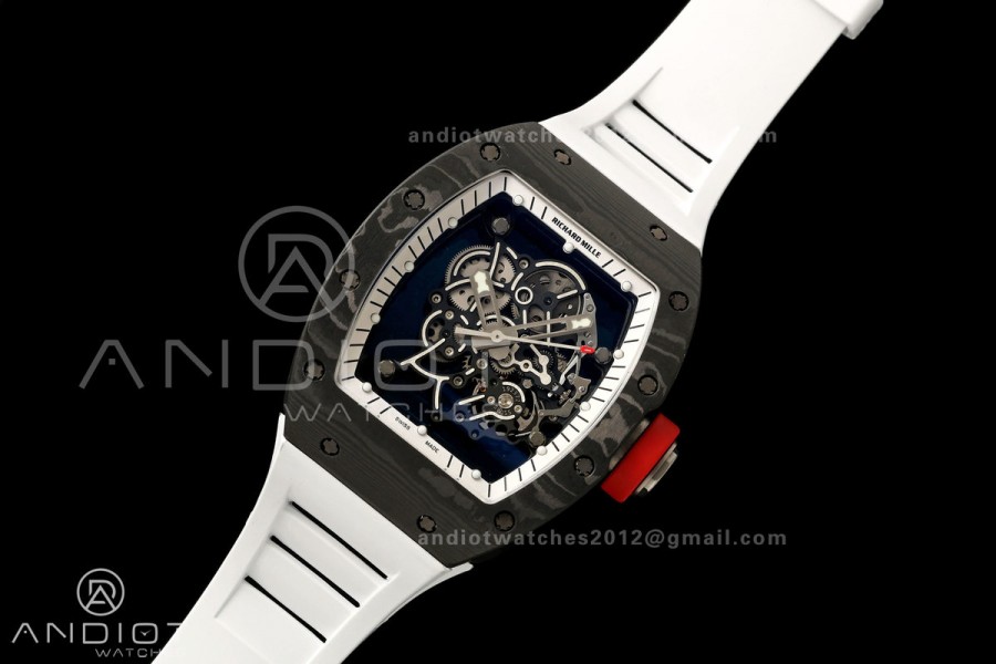 Boss Studio RM055 Black NTPT White/Black Inner Bezel RMUL2 Super Clone (Free Sprung)