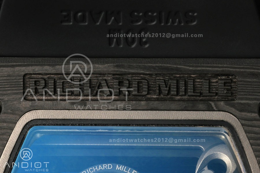 Boss Studio RM055 Black NTPT Black/Red Inner Bezel RMUL2 Super Clone (Free Sprung)