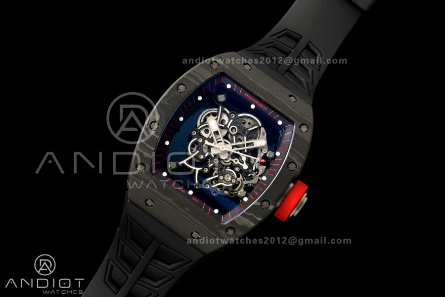 Boss Studio RM055 Black NTPT Black/Red Inner Bezel RMUL2 Super Clone (Free Sprung)