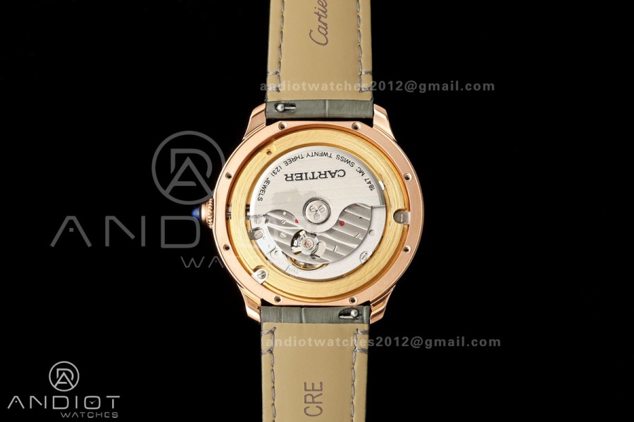 Ronde Louis 40 RG BSF Best Edition White Dial on Green Leather Strap A1847