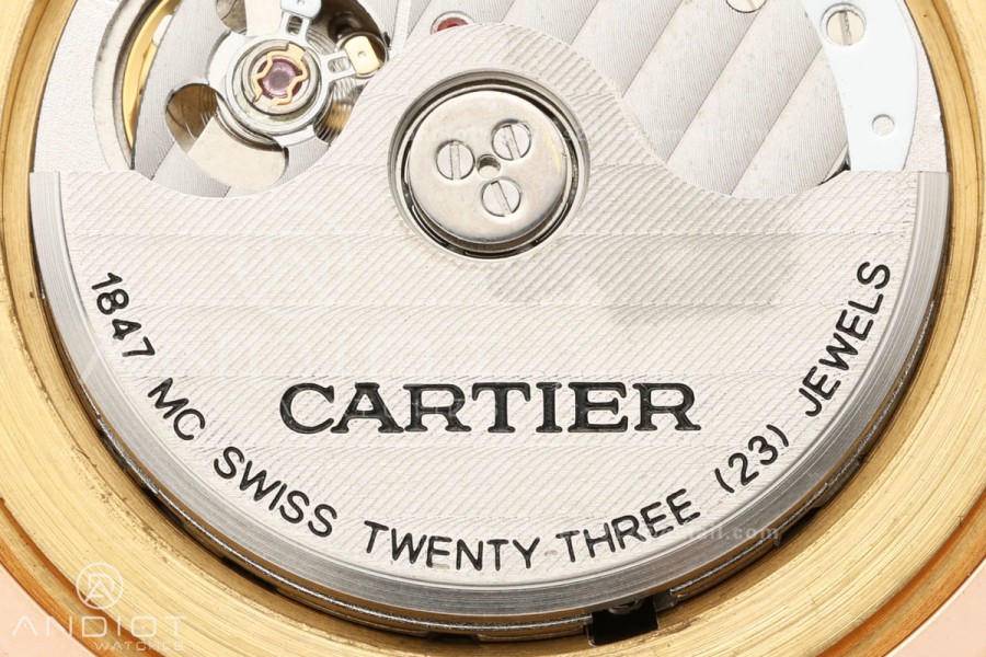 Ronde Louis 40 RG BSF Best Edition White Dial on Green Leather Strap A1847