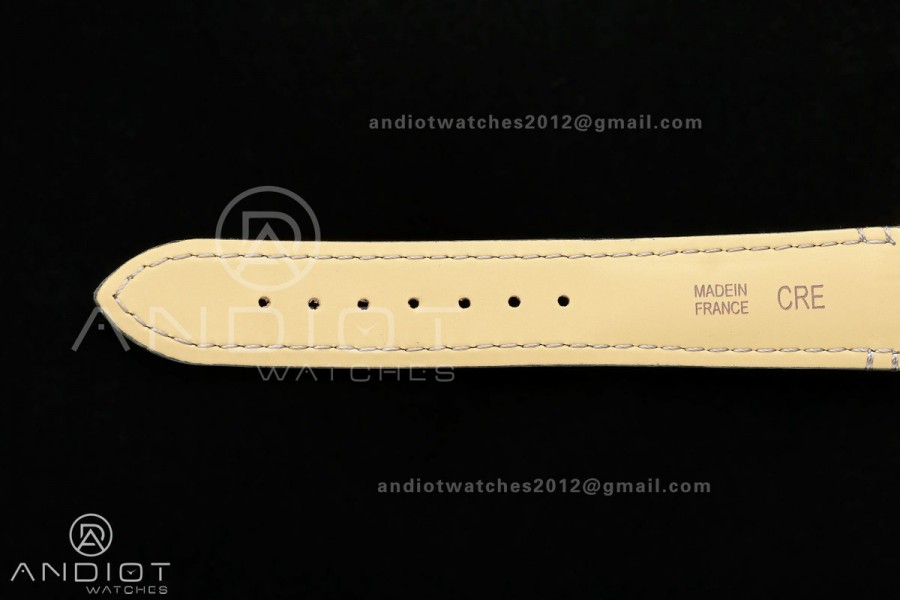 Ronde Louis 40 RG BSF Best Edition White Dial on Green Leather Strap A1847