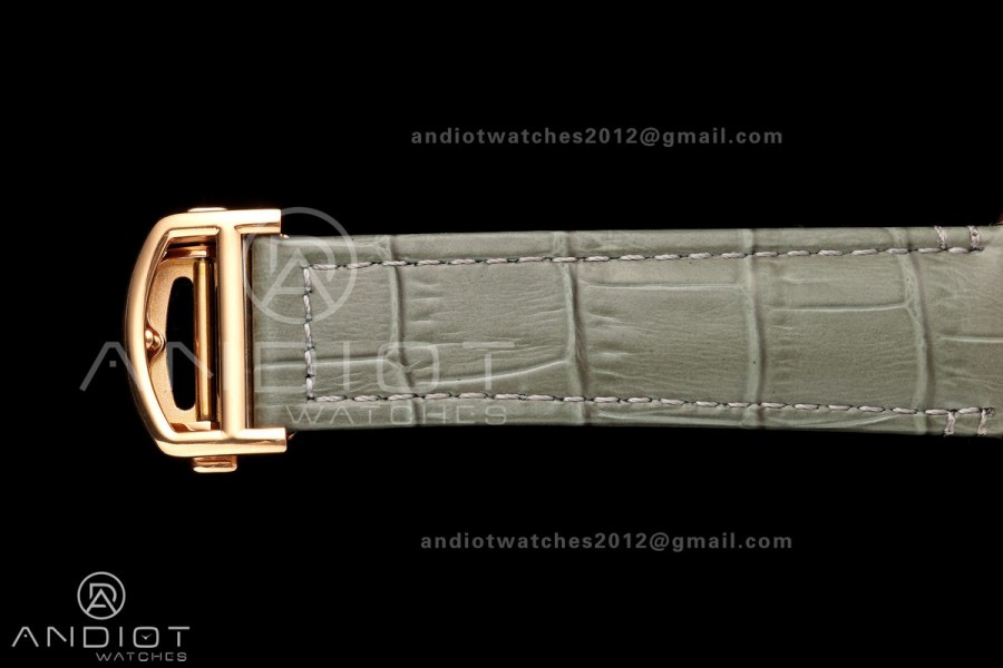 Ronde Louis 40 RG BSF Best Edition White Dial on Green Leather Strap A1847