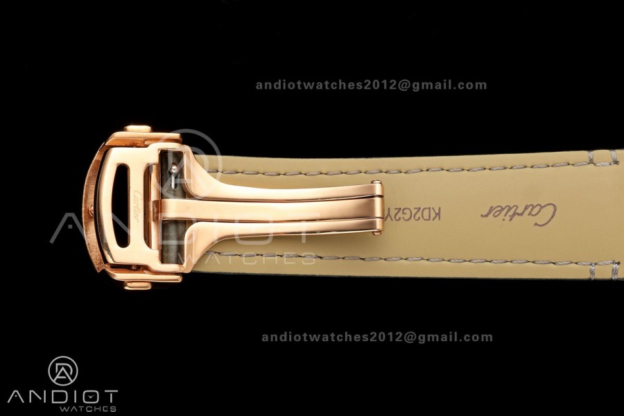 Ronde Louis 40 RG BSF Best Edition White Dial on Green Leather Strap A1847