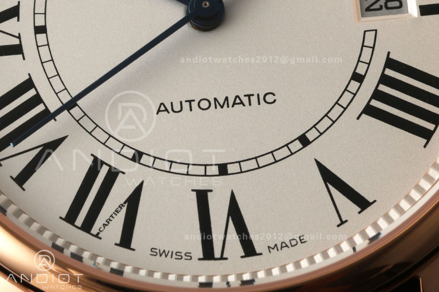 Ronde Louis 40 RG BSF Best Edition White Dial on Green Leather Strap A1847
