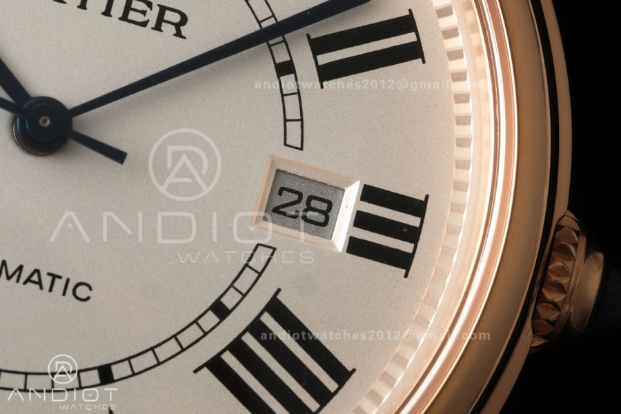 Ronde Louis 40 RG BSF Best Edition White Dial on Green Leather Strap A1847