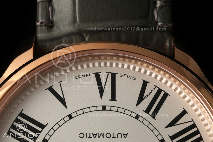 Ronde Louis 40 RG BSF Best Edition White Dial on Green Leather Strap A1847