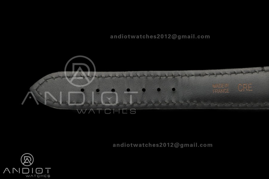 Ronde Louis 40 SS BSF Best Edition White Dial on Black Leather Strap A1847